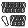 Small Carabiner Clip Hook, 2.36 inch 25 pcs Black Heavy Duty Spring Snap Hook Key Chain, Carabiners Clips for Outdoor Camping, Swing Set, Hammock, Hiking Travel, Fishing, Quick Link Keychain