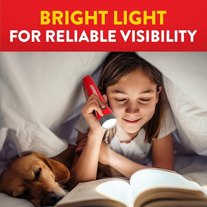 EVEREADY LED Flashlights (8-Pack), Bright Flashlights for Emergencies and Camping Gear, Flash Light with AA Batteries Included, Red/Blue (8-Pack)