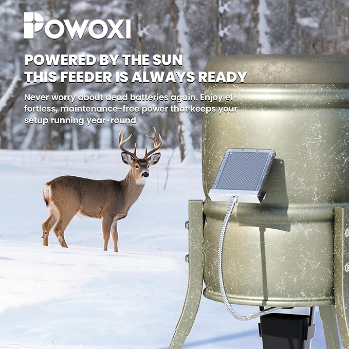 POWOXI 12V 1.7W Solar Panel for Deer Feeder Waterproof Solar Battery Charger with Mounting Bracket Alligator Clip Feeder Solar Panel 12 Volt (Pack of 2)