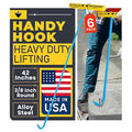 T&T Tools Heavy Duty Handy Hook – Portable 42 Inch with 3/8" Round Pump Hook End –Multipurpose Lifting and Pulling Tool for Manhole Covers, Septic Tanks, Storm Drains, Sewer Lids & More –6 Pack