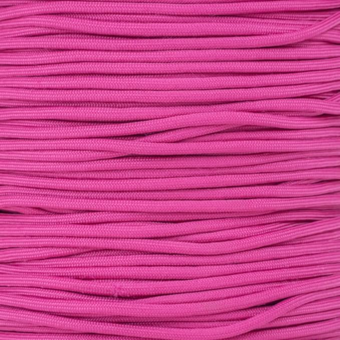 Paracord Planet Solid Color 550lb Paracord – 7 Strand Type III Nylon Cord for Indoor and Outdoor Tasks – Fuchsia (250 ft)
