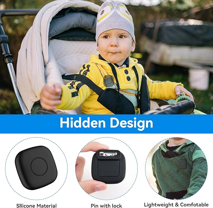 2-Pack Waterproof Silicone Case with Pin for Tile Mate 2024/2022 – Hidden GPS Tracker Holder for Kids, Teens, Elderly, Pets, Bags, Luggage – Anti-Lost & Anti-Scratch Cover – Black/Blue