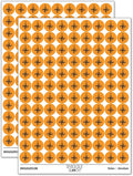 Compass Rose Nautical Star Navigation Map 200+ Round Stickers - Matte Finish - 0.50" Size - Orange