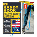 T&T Tools Heavy Duty Handy Hook – Portable 42 Inch with 3/8" Round Pump Hook End –Multipurpose Lifting and Pulling Tool for Manhole Covers, Septic Tanks, Storm Drains, Sewer Lids & More –2 Pack