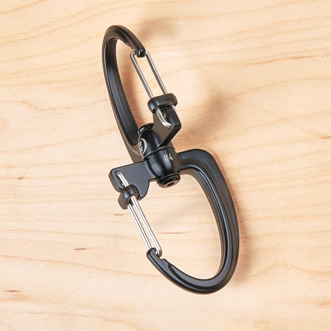 Nite Ize S-Biner 360 SlideLock Dual Carabiner, Swivel Carabiner for Keys and Gear 50 lbs, Size #4