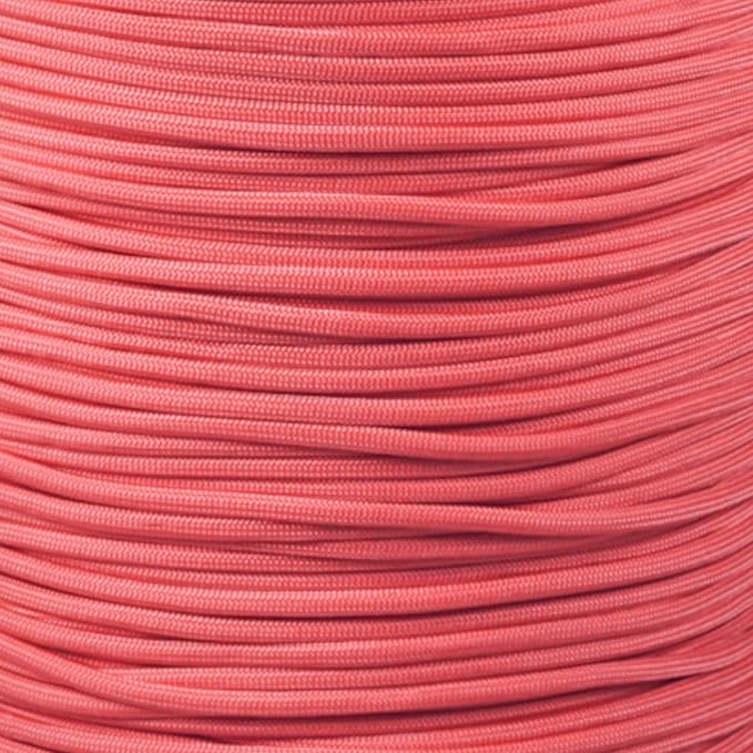 Paracord Planet Solid Color 550lb Paracord – 7 Strand Type III Nylon Cord for Indoor and Outdoor Tasks – Pink (100 ft)
