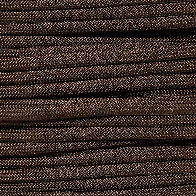 Paracord Planet Solid Color 550lb Paracord – 7 Strand Type III Nylon Cord for Indoor and Outdoor Tasks – Acid Brown (50 ft)