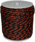T.W Evans Cordage 80-026OB 3/8-Inch by 600-Feet California Truck Rope, Black and Orange