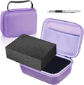 Relaxweex EVA Hard Case with Customizable Foam 13.5 x 9.8 x 5.5 Inch Protective EVA Carrying Case Shockproof Outdoor for Camera, Digital Products, Electronic Instruments with Knife, Purple