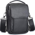 Augus Leather Small Messenger Bag For Men Crossbody Handbag Shoulder Sling Travel Bags for Men Purse Daypack Magnetic Buckle