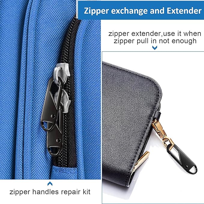 Zipper Pulls, 4PCS Black
