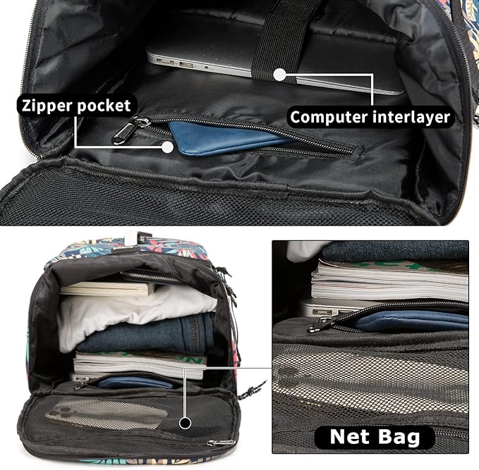 Gym Bag Duffle Backpack Suitable for Hiking,Camping, Travel 40L Large Capacity Trendy Cool Laptop Lightweight Backpack for Men and Women (Blue)…