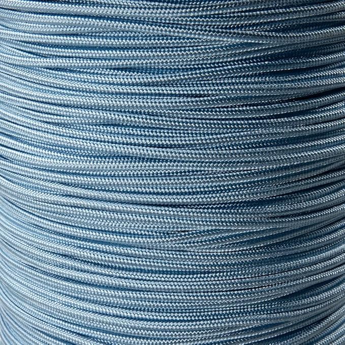 Paracord Planet 275lb Paracord – 3/32 Inch (2.38 mm) Nylon Crafting Cord with 5 Strand Inner Core – Light Blue (50 ft)
