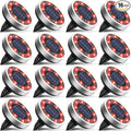 btfarm 16 Pack Solar Lights Outdoor, 8 LED Solar Ground Lights IP65 Waterproof Flat Solar Disc Light, Pathway Lights for Garden Lawn Patio Yard Path Landscape, Red