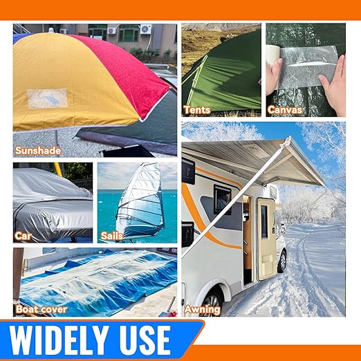 Tikfoam RV Awning Repair Tape for Tarp, Boat Covers Repair Tape,Tent, Sail Tape, Tear Repair Patch Kit, Waterproof, 5 Inch Wide 30FT Long, Reinforced