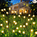OZS 6 Pack Total 48 LED Solar Garden Lights Fairy Outdoor - Solar Firefly Lights Outdoor, Sway by Wind, Waterproof for Garden Patio Pathway Fairy Decoration (Warm White)