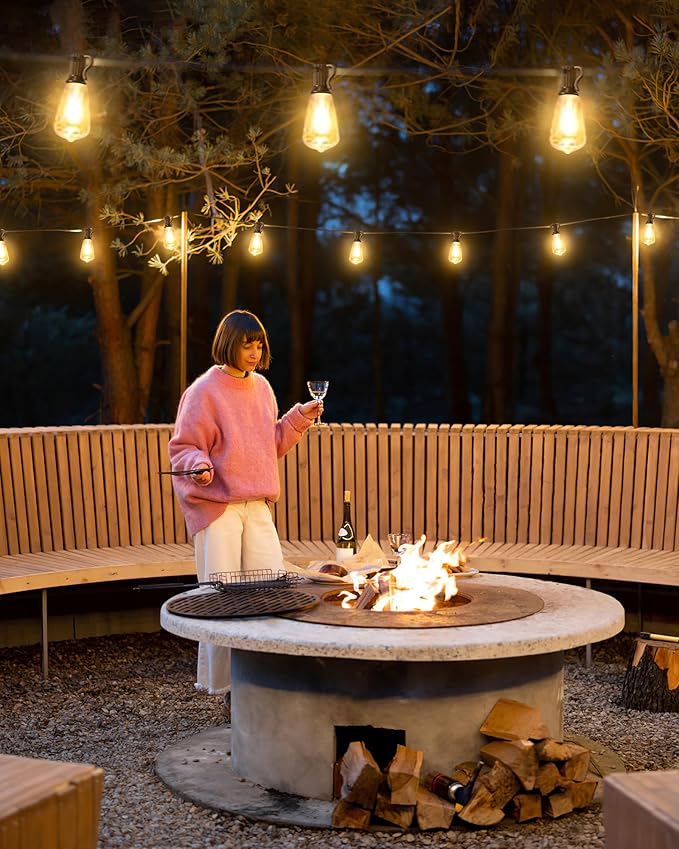 Doukedge 200FT LED Outdoor String Lights, 2700K LED Patio Lights Outdoor Waterproof with 100+4 Shatterproof Vintage Bulbs, Plug in Hanging Light for Porch, Backyard, Garden, Gazebo