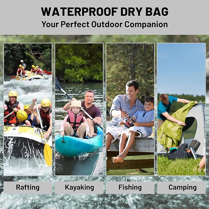 Waterproof Dry Bag,Roll Top Sea Turtle Coral Starfish Waterproof Backpack 5L/10L/20L Floating and Lightweight Bags for Kayaking, Boating, Fishing, Swimming and Camping with Waterproof Phone Case