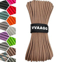 VVAAGG 1000 Tan Paracord100FT Utility Parachute Cord 4mm Nylon String12 Strand Nylon Camping Rope, Tent Rope, Clothsline Rope for Survival & Camping Gear