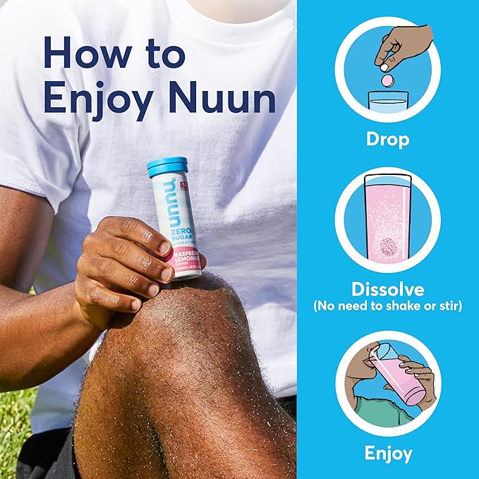 Nuun Zero Sugar Hydration Electrolyte Tablets - Sodium, Potassium, Chloride, Calcium, Magnesium, Light & Delicious Fruit Flavors, No Sugar, Gluten Free, Vegan, Mixed Citrus 4 Pack (40 Servings Total)