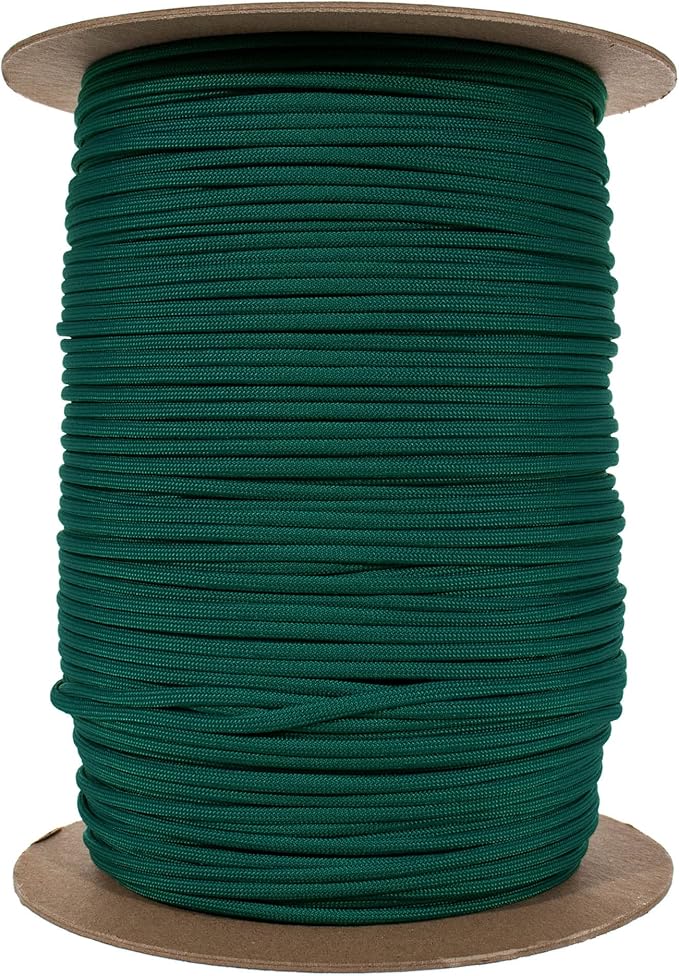 Paracord Planet Solid Color 550lb Paracord – 7 Strand Type III Nylon Cord for Indoor and Outdoor Tasks – Teal (50 ft)