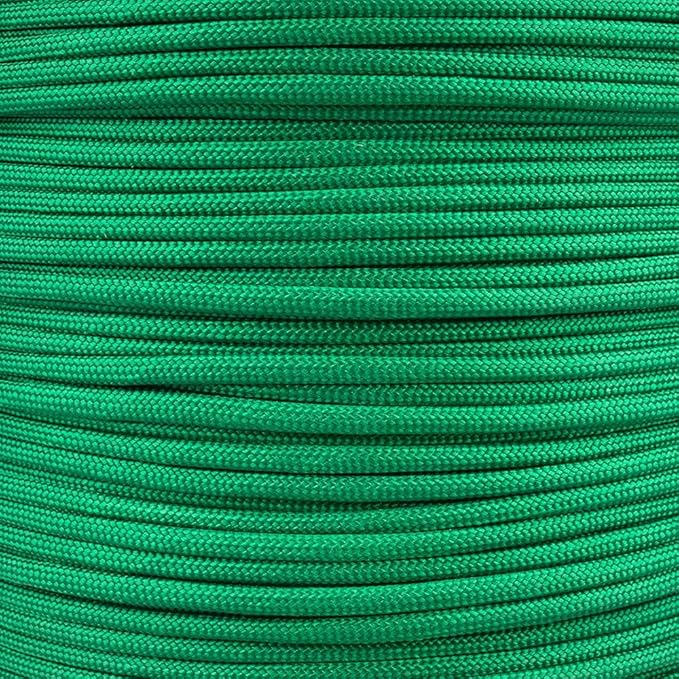 Paracord Planet Solid Color 550lb Paracord – 7 Strand Type III Nylon Cord for Indoor and Outdoor Tasks – Jewel Green (50 ft)