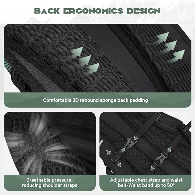 Maelstrom Hydration Hiking Backpack with 2L/3L Water Bladder, High Flow Bite Valve Water Backpack Men Women Lightweight Insulation for Hiking, Cycling, Running, Climbing, Camping