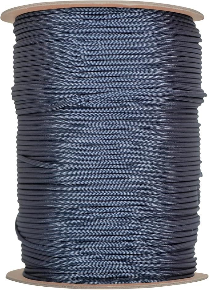 The Paracord Store | Type III 550 Paracord - 1000 FT Spool, Navy Blue | Heavy Duty 7 Strand Tactical Paracord - USA Made Nylon Outdoor Parachute Cord for Camping, Fishing & More - Survival Cord