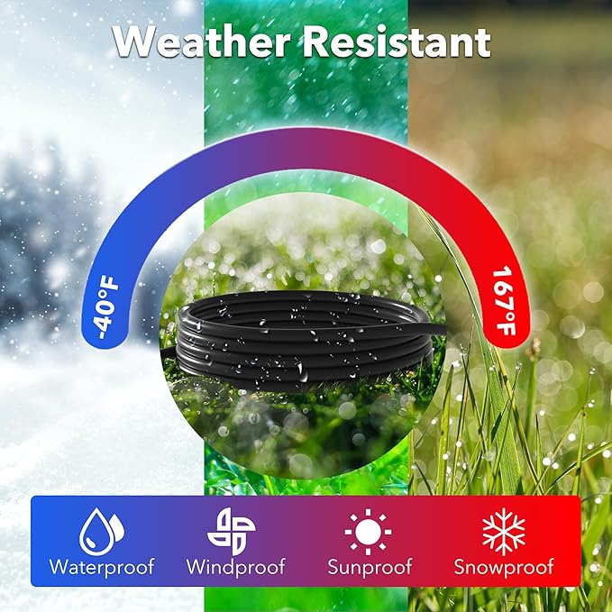 BN-LINK 3ft Indoor Outdoor Extension Cord 16/3 SJTW, 2 Pack, Black, PVC Cable Jacket, 3-Prong, Weather Resistant, Flame Retardant, Suitable for Indoor, Landscaping & Holiday Decorations, 13A ETL