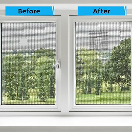 Secopad Black Window Screen Repair Tape, 2IN X 35FT (420IN) Screen Repair Kit for Windows or Doors, Strong Adhesive Patch Kit Fiberglass Mesh Tape
