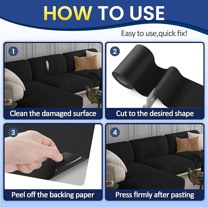 Self-Adhesive Canvas Repair Tape, 8.3" x 11" Waterproof Canvas Repair Patch, Fabric Patch Repairs Kit for Furniture, Tents, Sunbrellas, Boat Covers Awnings, Couches, Clothes, Bags Royal Blue