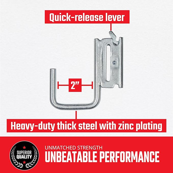 Snap-Loc E-Track Multi-Purpose J-Hook 2 Inch Hanger 2-Pack, Logistic Tie-Down for Pickups, Trucks, Trailers