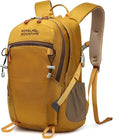Hiking Backpack With Rain-cover, 30L Travel Backpacks For Women Men, Camping Daypack Backpacks Lightweight, Durable Hiking Backpack Fit For Camping, Daily Commuting, Short Trips (Yellow)