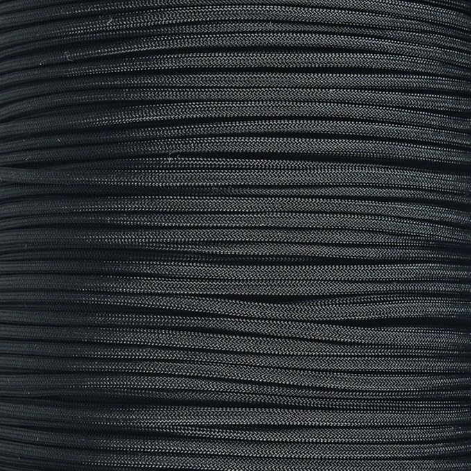 Paracord Planet Solid Color 550lb Paracord – 7 Strand Type III Nylon Cord for Indoor and Outdoor Tasks – Black (1,000 ft)