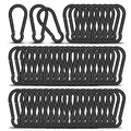 Small Carabiner Clip Hook, 2.36 inch 50 pcs Black Heavy Duty Spring Snap Hook Key Chain, Carabiners Clips for Outdoor Camping, Swing Set, Hammock, Hiking Travel, Fishing, Quick Link Keychain