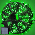 JMEXSUSS 600 LED Green Solar Christmas Lights, 206.7 ft Solar String Lights Outdoor Waterproof, 8 Modes Green String Light for Outside Yard Patio Tree Christmas Halloween Decorations