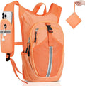 Small Hiking Backpack 15L- Lightweight Packable Foldable Backpack for Travel Camping Outdoor Commute, Compact Rucksack for Women Men(Orange)
