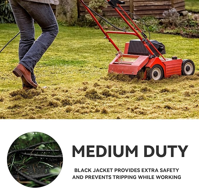 YOJOE Indoor Outdoor Extension Cord with Lighted End, 3 Prong 13A Weatherproof Power Cord, 16 Gauge Heavy Duty 20 ft Black Extension Cord for Garage, Garden and Home, 16/3 SJTW UL Listed
