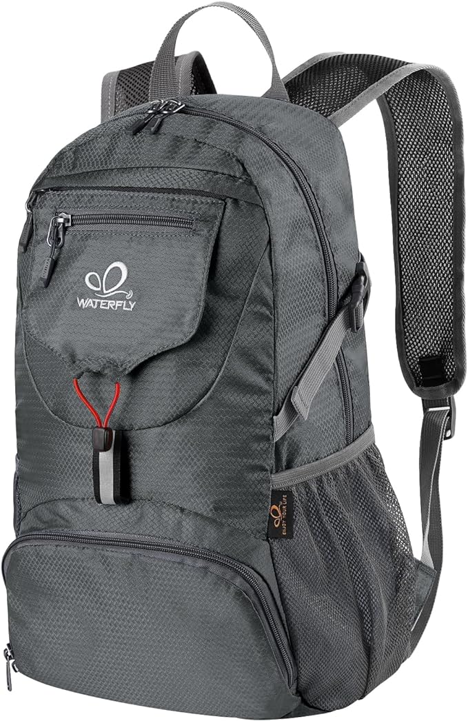 WATERFLY Small Lightweight Packable Backpack: 20l Ultra Light Foldable Travel Hiking Camping Daypack Day Pack for Man Woman