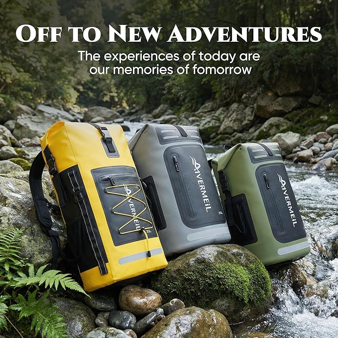 Waterproof Backpack Dry Bag with bungee cord Yellow