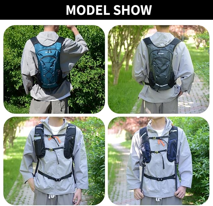 DOJUNS Hiking Backpack Lightweight Travel Backpack 20L Waterproof Hiking Daypacks Camping Backpack for Men Women (rose red)