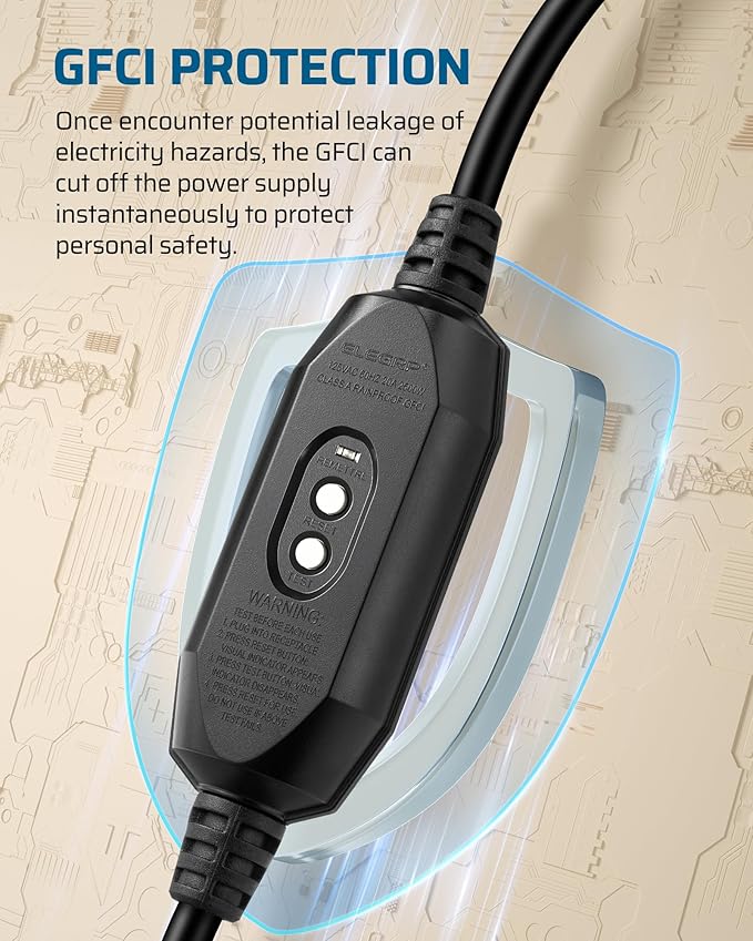 DEWENWILS 3Ft Automatic GFCI Extension Cord Outdoor, 12/3 SJTW Heavy Duty Extension Cord, Power Cord with LED Lighted 3 Prong Plug, 15A/125V/1875W, Black, UL Listed