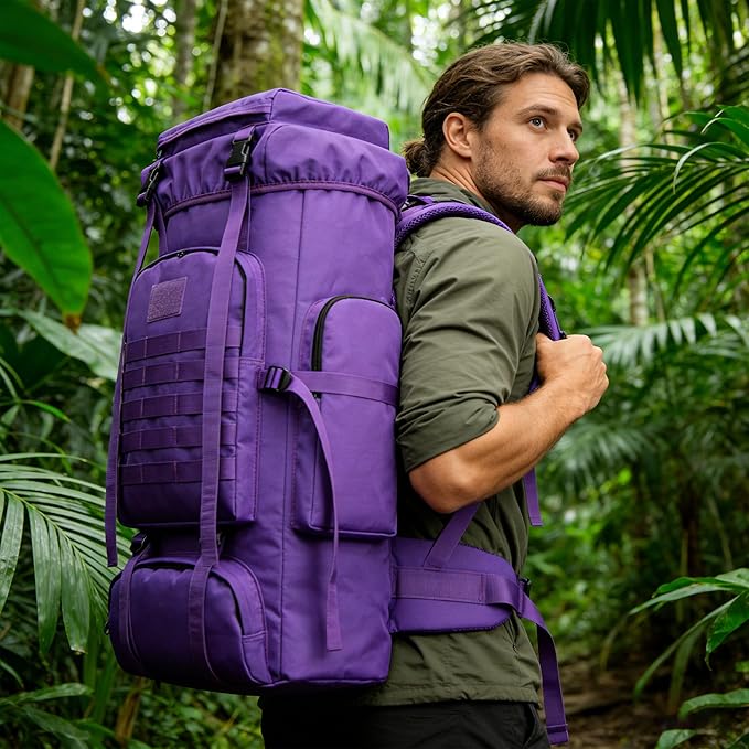Hiking Backpack for Men 70L/100L Camping Backpack Military Rucksack Molle 3 Days Assault Pack for Climbing | Camping Backpack, 3 Days Assault Pack, for Climbing