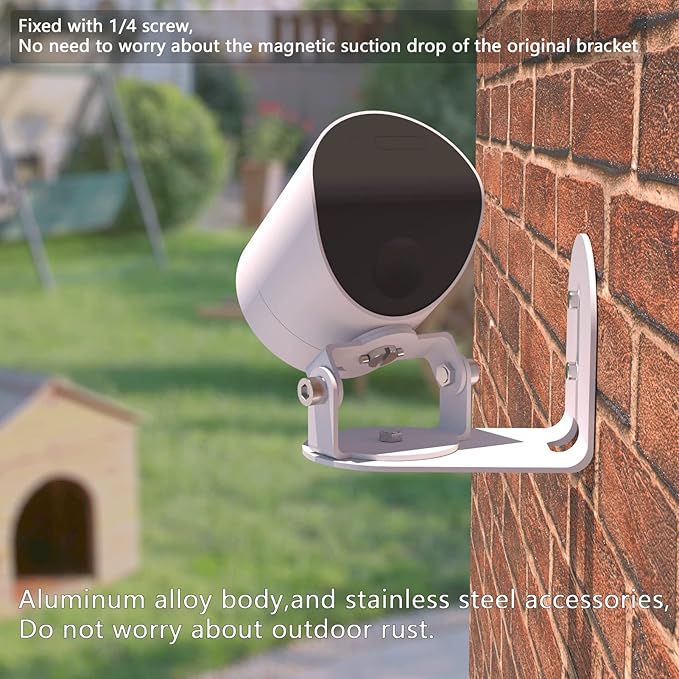 Teccle Metal Wall Mount for SimpliSafe Outdoor Camera, Anti-Drop, 360 Degree Adjustment Swivel Mount Bracket (Camera Not Included) (1 Pack)