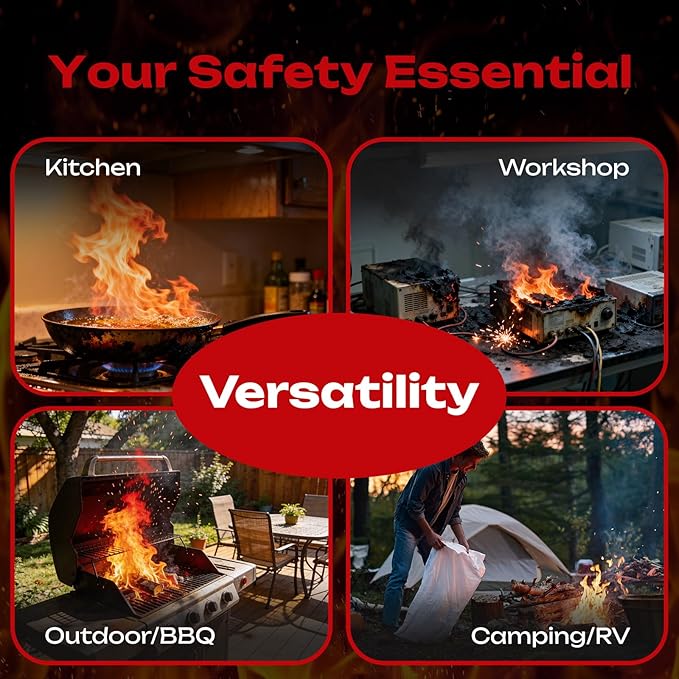 Fire Blanket | Not Prickly Prepared Fire Suppression | 40"x40" Fire Blankets Emergency for Home and Kitchen