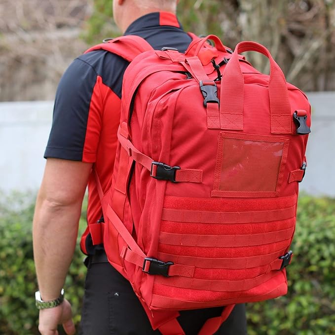 Luminary Stomp Medical Backpack Fully Stocked First Aid Trauma Kit Special Operations Pack Medical Bug Out Bag for EMS/EMT First Responders Preppers (Tactical Black)