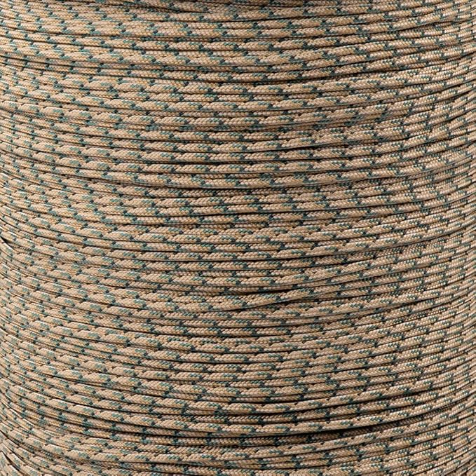 Paracord Planet 325 Paracord – 3 mm Type II Nylon Parachute Cord with 3 Inner Strands (Tri Camo, 50 ft)