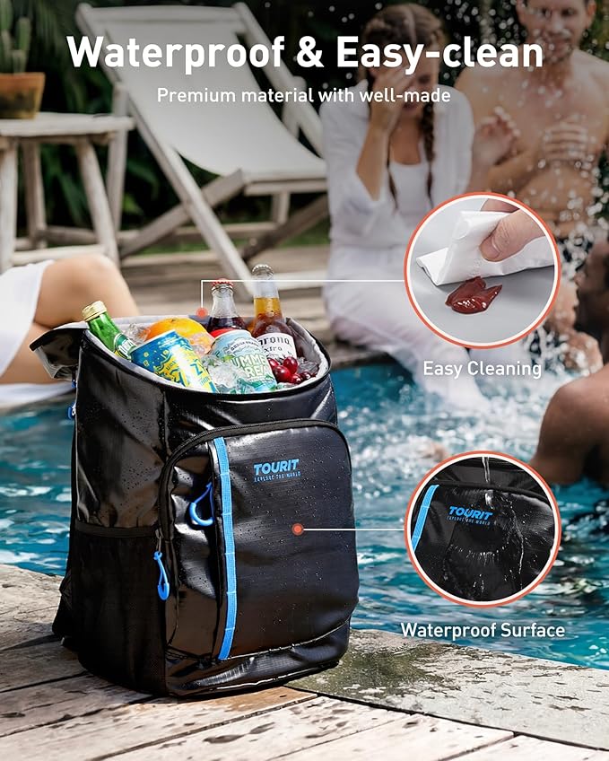 TOURIT Cooler Backpack Lightweight Insulated Backpack Cooler Leak-Proof for Men and Women, Sports Fan Coolers