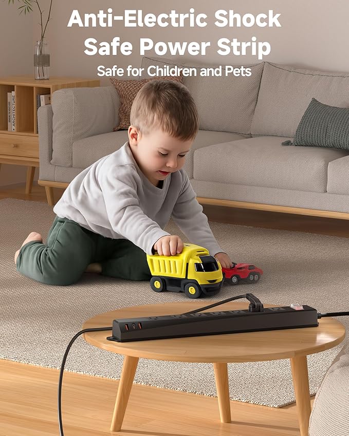 Outdoor Power Strip Weatherproof IPX6,1625W/13A 15 Ft Extension Cord with Multiple Outlets,7 AC & 3 USB, Wall Mount for Camping,Poolside,Garden,Workshop