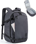 BAGSMART Travel Backpack Women, 15.6 Inch Carry On Backpack Flight Approved, TSA Approved Personal Item Travel Bag, Water Resistant Weekender Bag Luggage Daypack, Charcoal